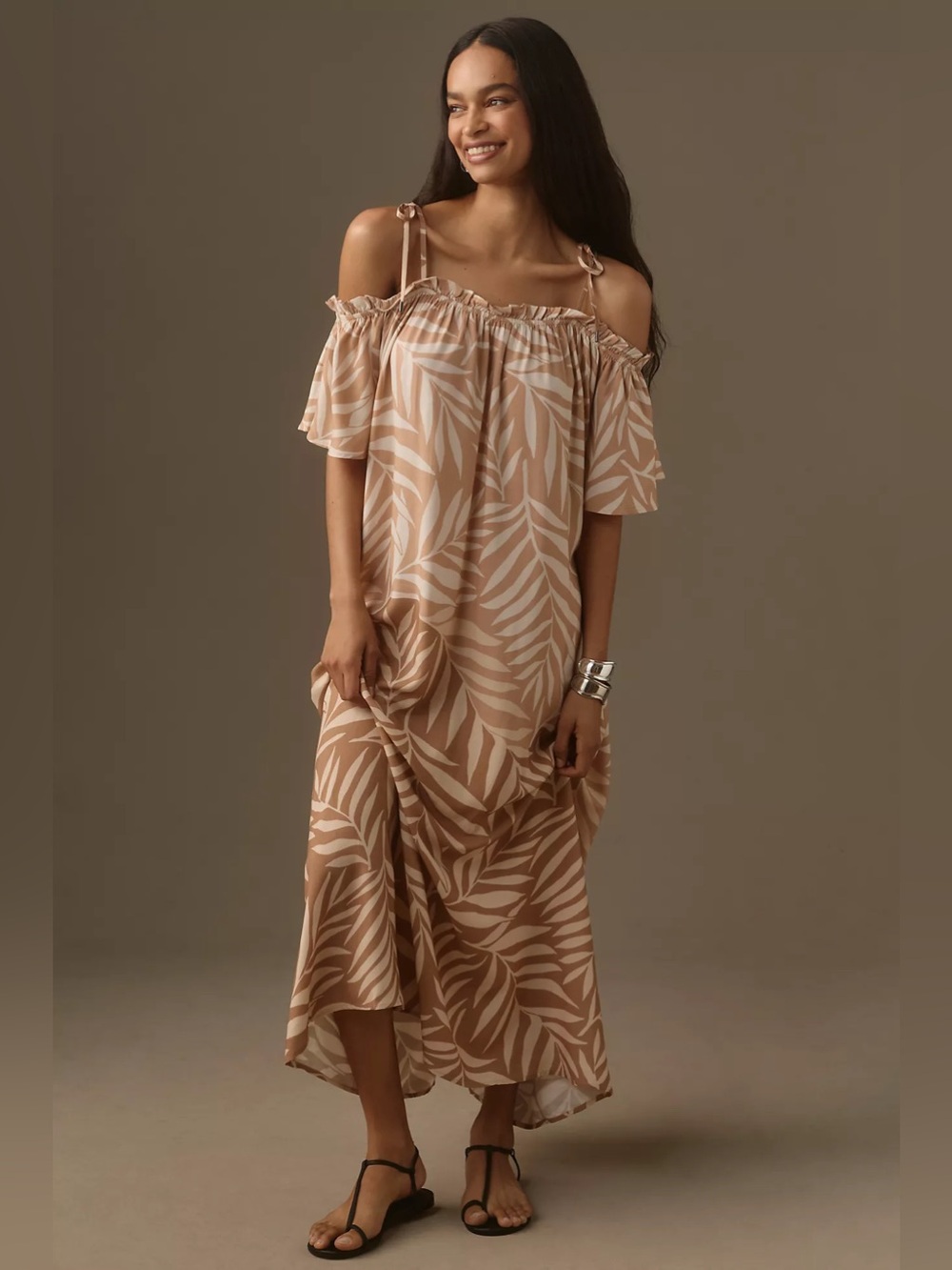 Conditions Apply Printed Tie-Strap Kaftan